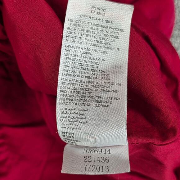 JACADI PARIS RED VELVET BABY DRESS – SIZE 18M – BOW WAIST – 100% COTTON - Picture 7 of 9